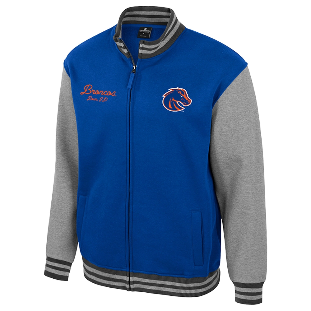 Boise State Broncos Vintage Blue & Gray Wool Varsity Jacket