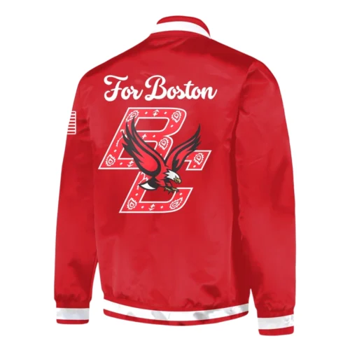 Alternative view of Boston College Eagles Special Edition Vintage Satin Varsity Jacket