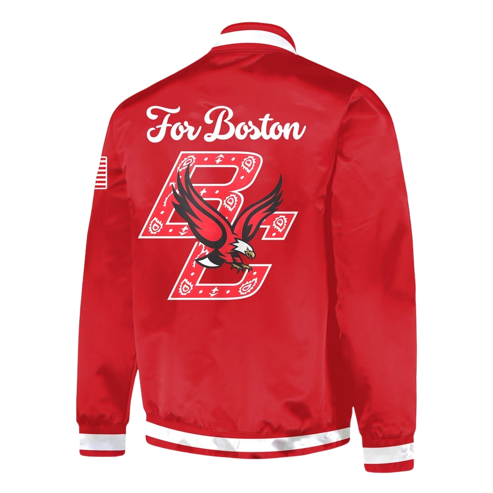 Boston College Eagles Special Edition Vintage Satin Varsity Jacket - Image 2