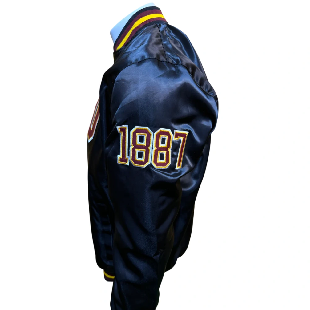 Central State Marauders Vintage Black Satin Varsity Jacket - Image 3