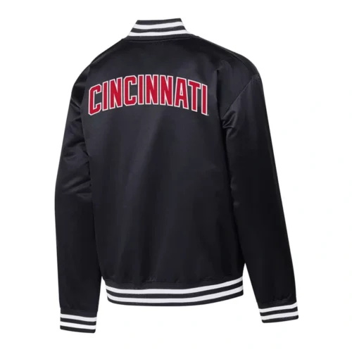 Alternative view of Cincinnati Bearcats Champions Navy Bomber Satin Varsity Jacket