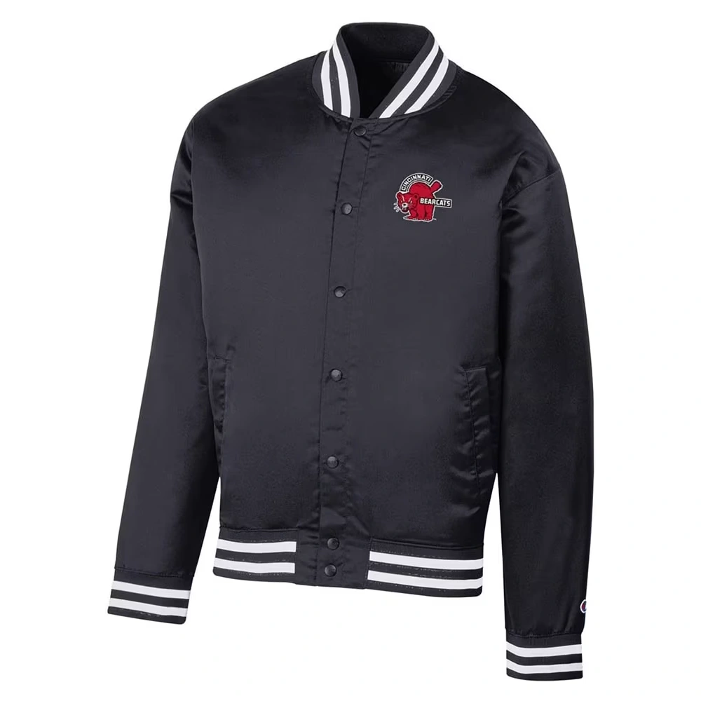 Cincinnati Bearcats Champions Navy Bomber Satin Varsity Jacket