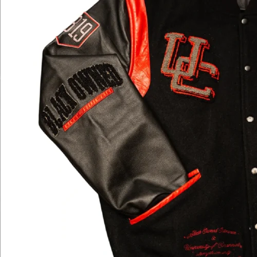 Cincinnati Bearcats Letterman Black Varsity Jacket - Image 3