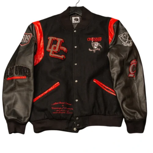 Cincinnati Bearcats Letterman Black Varsity Jacket
