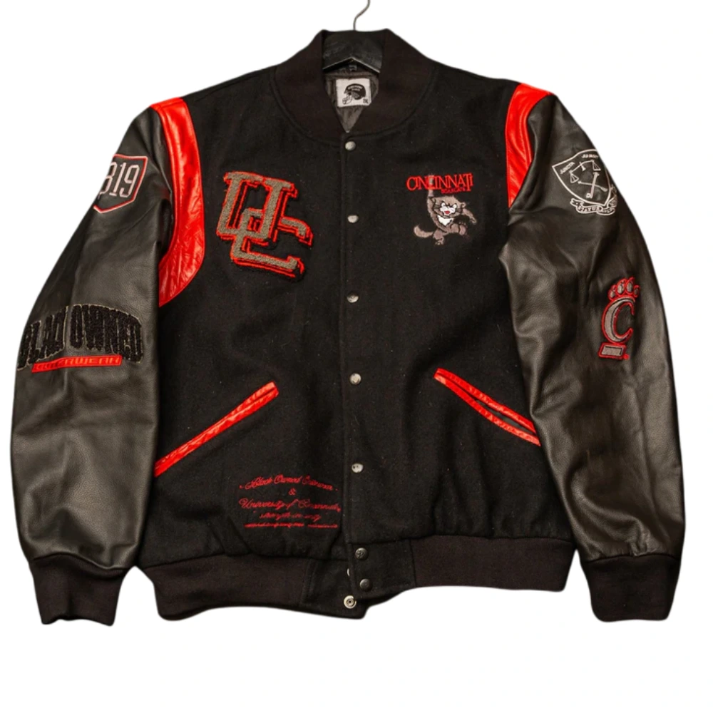 Cincinnati Bearcats Letterman Black Varsity Jacket