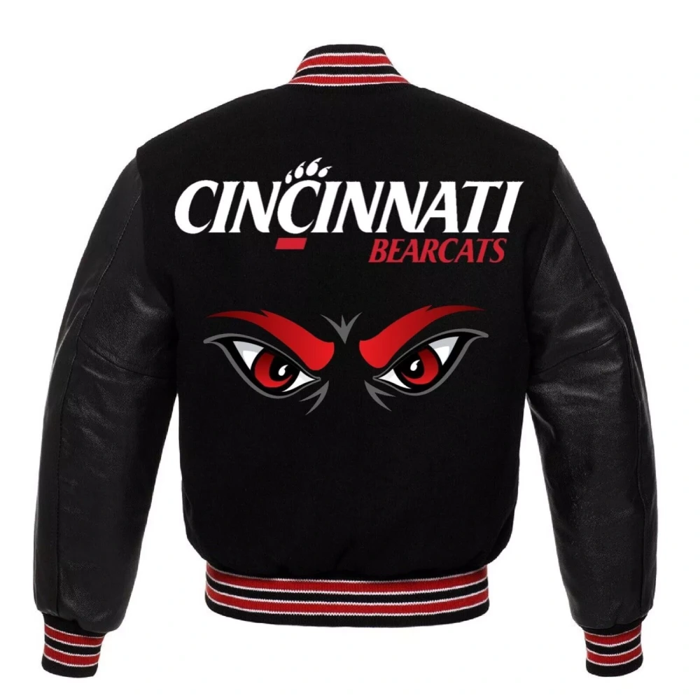 Cincinnati Bearcats Letterman Wool & Leather Varsity Jacket - Image 2
