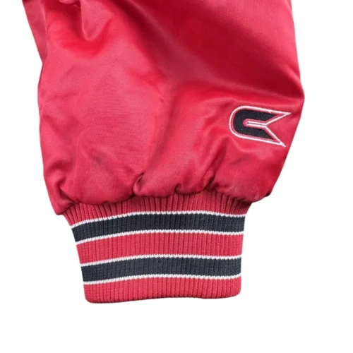 Cincinnati Bearcats Vintage Red Bomber Satin Varsity Jacket - Image 3