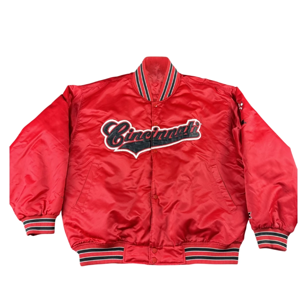 Cincinnati Bearcats Vintage Red Bomber Satin Varsity Jacket