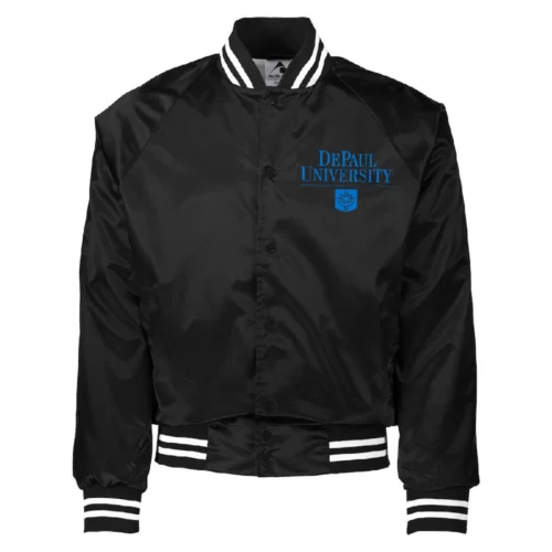 Depaul Blue Demons Vintage Satin Varsity Jacket