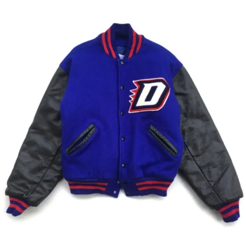 Depaul Blue Demons Vintage Wool & Leather Varsity Jacket