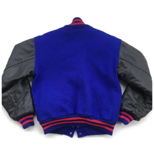Alternative view of Depaul Blue Demons Vintage Wool & Leather Varsity Jacket