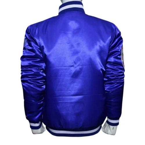 Alternative view of Elizabeth City State Vikings Vintage Royal Satin Varsity Jacket