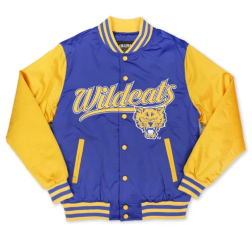 Fort Valley State Wildcats Baseball Purple & Yellow Satin Varsity Jacket
