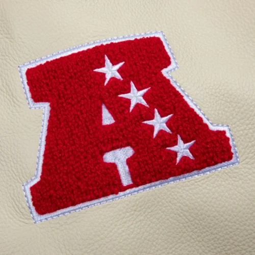 Golf Wang Full-Snap Wool & Leather Varsity Jacket - Image 8