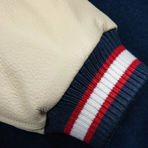 Golf Wang Full-Snap Wool & Leather Varsity Jacket - Image 6