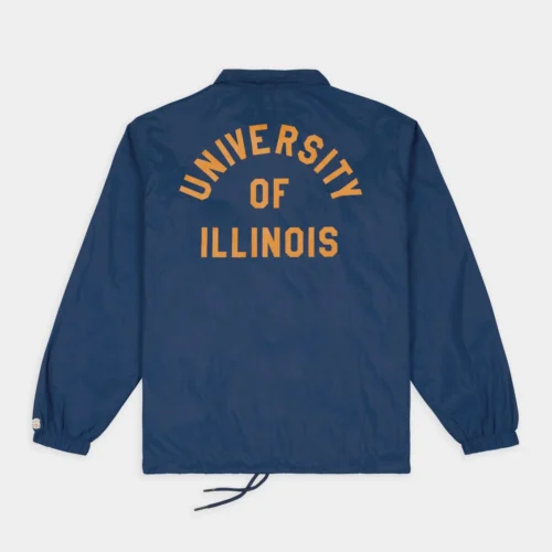 Alternative view of Illinois Fighting Illini Football Helmet Coaches Satin Jacket