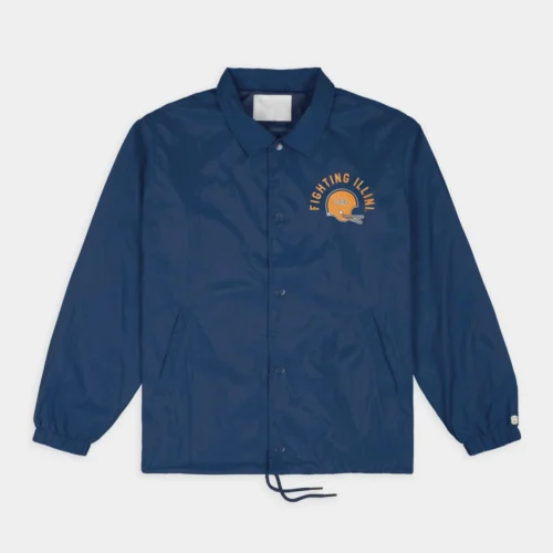 Illinois Fighting Illini Football Helmet Coaches Satin Jacket