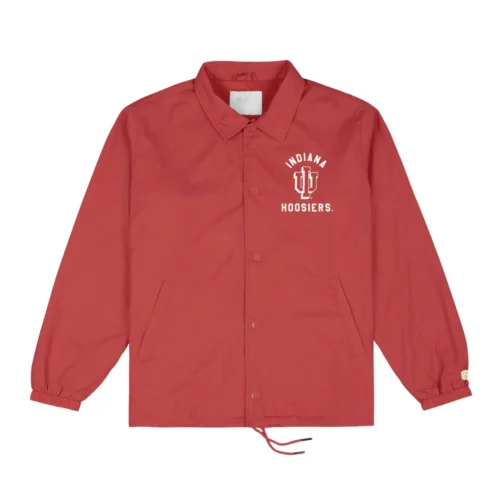 Indiana Hoosiers Classic Trident Coaches Satin Jacket