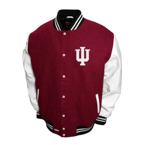 Indiana Hoosiers Graduate Wool & Leather Varsity Jacket