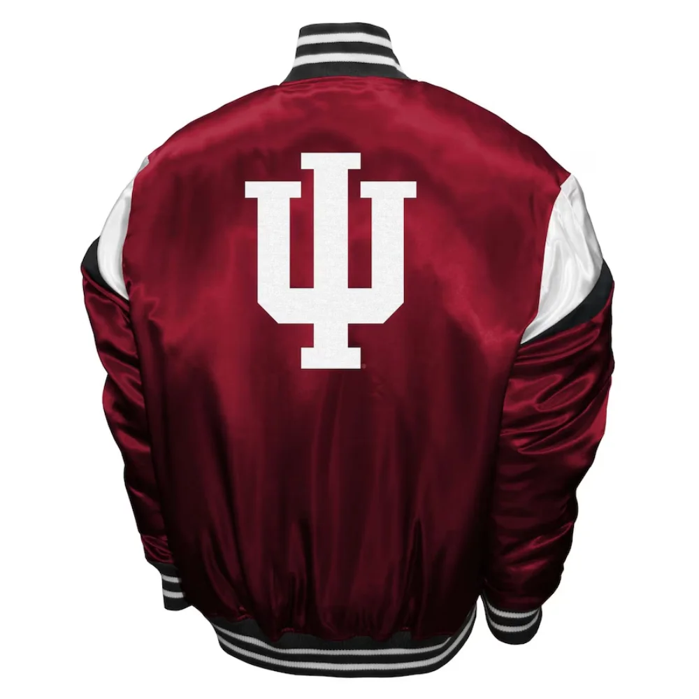 Indiana Hoosiers Power Satin Varsity Jacket - Image 2