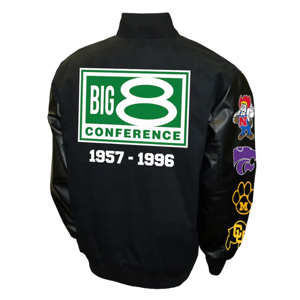 Iowa State Cyclones Big 8 Conference Wool & Leather Varsity Jacket - Image 2