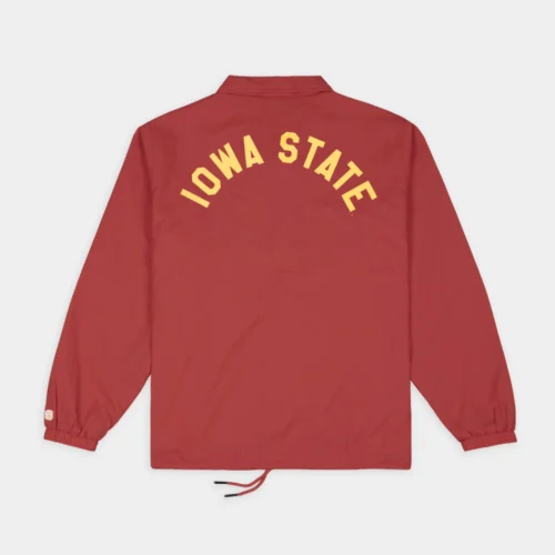 Alternative view of Iowa State Cyclones Vintage "ISU" Coaches Satin Jacket