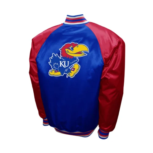 Alternative view of Kansas Jayhawks  The Game Satin Varsity Jacket