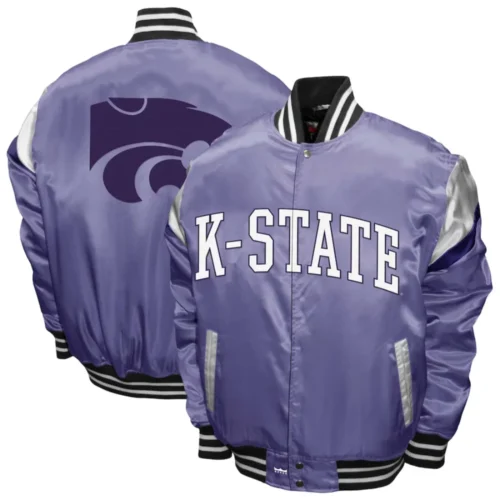 Kansas State Wildcats Power Satin Varsity Jacket - Image 3