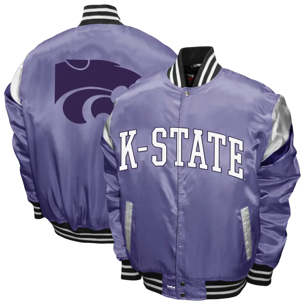 Kansas State Wildcats Power Satin Varsity Jacket - Image 3