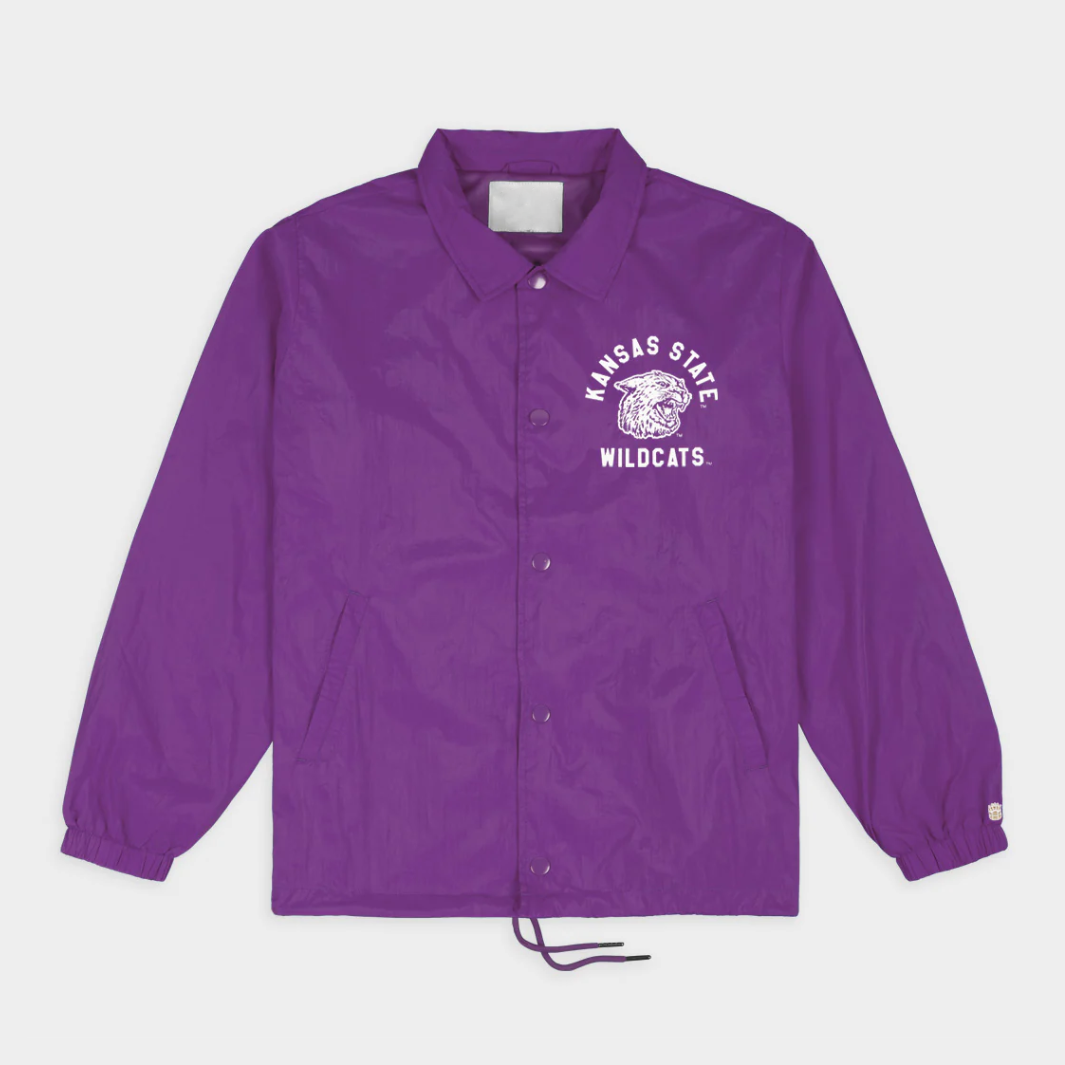Kansas State Wildcats Roaring Logo Coaches Satin Jacket