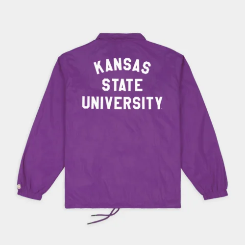 Alternative view of Kansas State Wildcats Roaring Logo Coaches Satin Jacket
