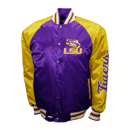 LSU Tigers  The Game Satin Varsity Jacket