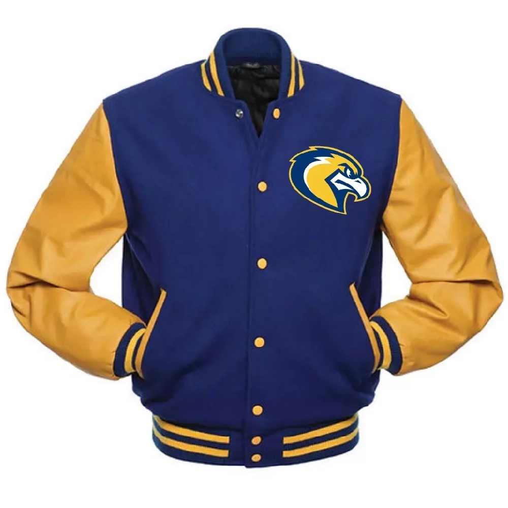 Marquette Golden Eagles Letterman Navy & Gold Wool & Leather Varsity Jacket
