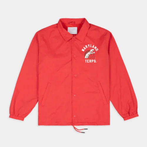 Maryland Terrapins Vintage Terps Logo Coaches Satin Jacket