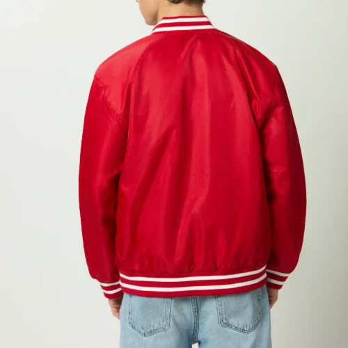 Men Alabama Crimson Tide A-Game Satin Varsity Jacket - Image 3