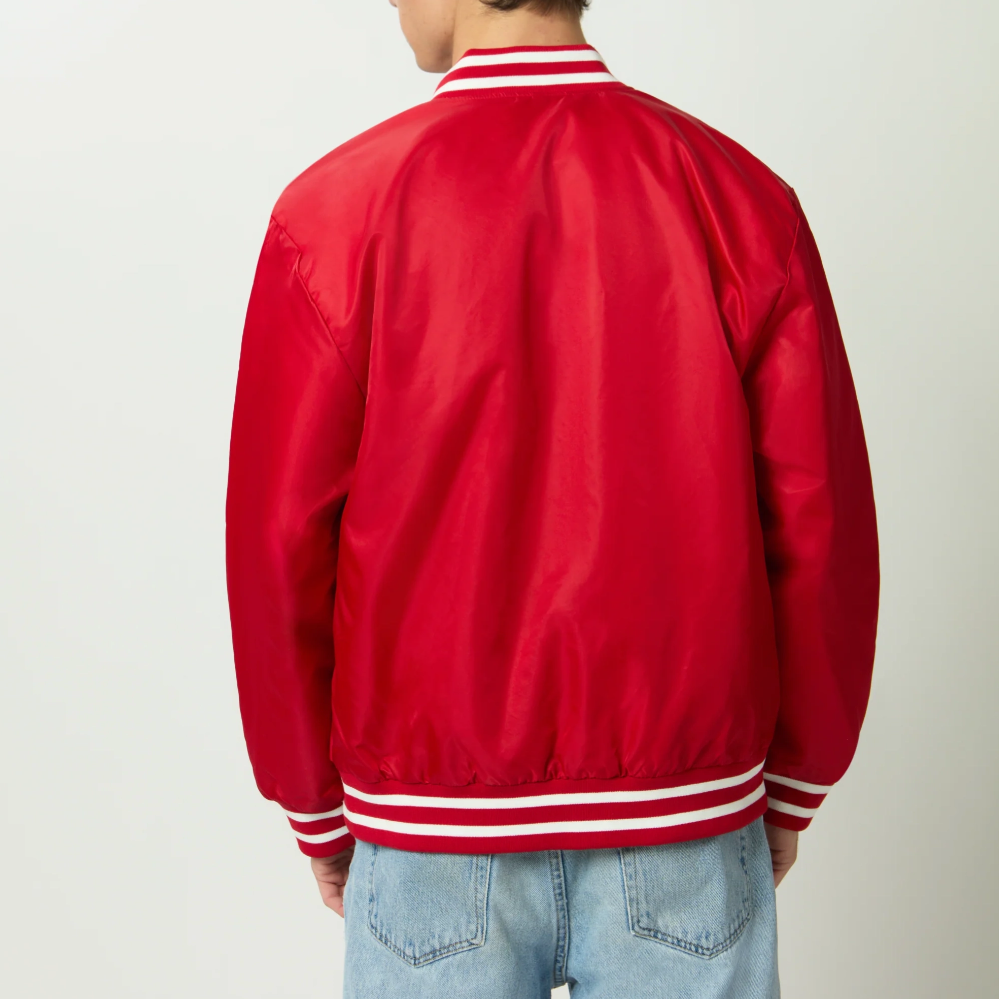 Men Alabama Crimson Tide A-Game Satin Varsity Jacket - Image 3