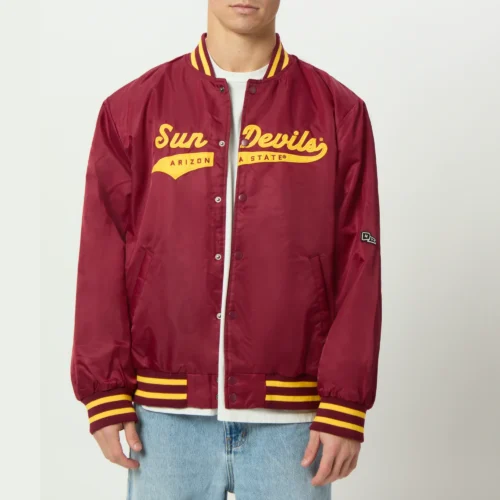 Men's Arizona State Sun Devils A-Game Satin Varsity Jacket