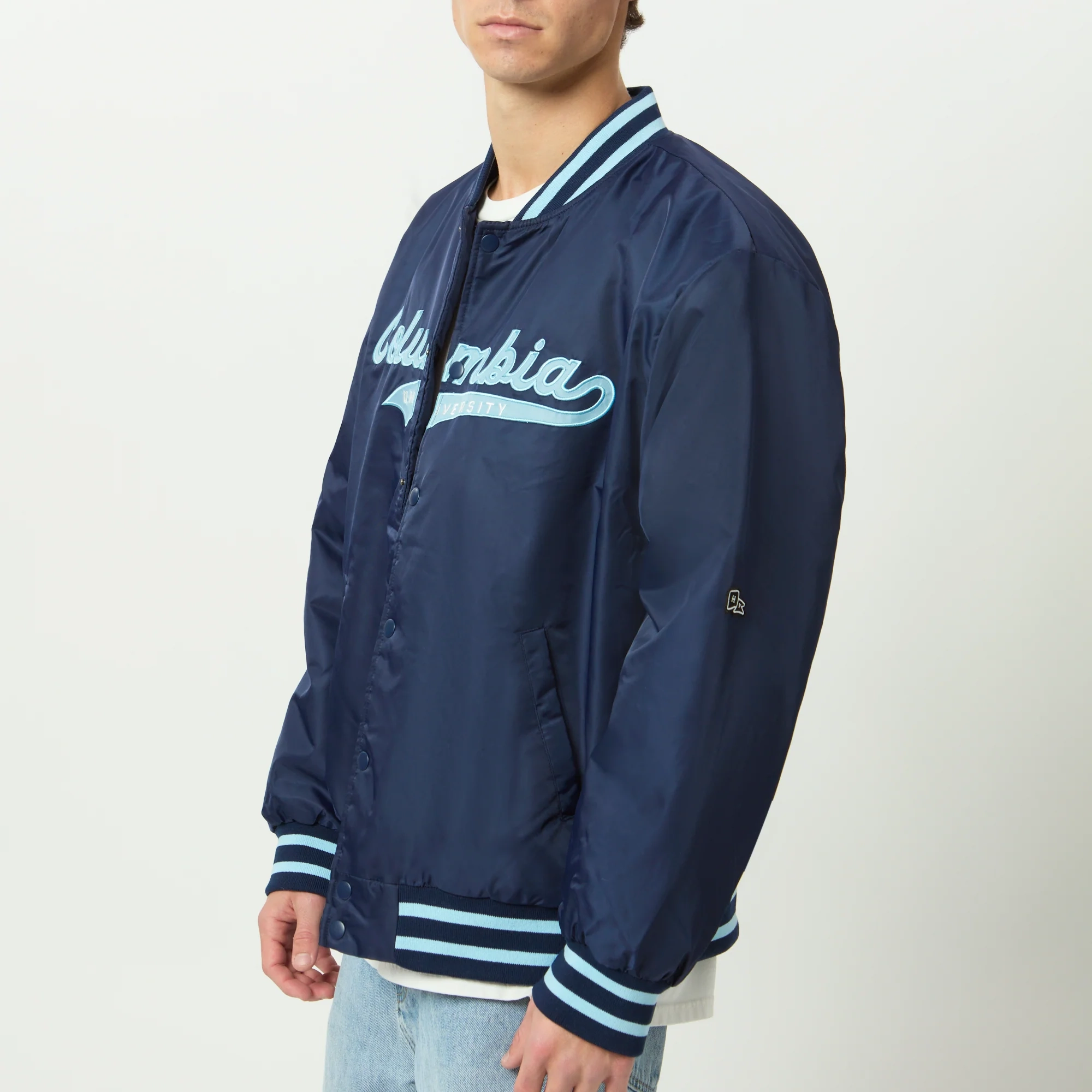 Men's Columbia Lions A-Game Satin Varsity Jacket - Image 2