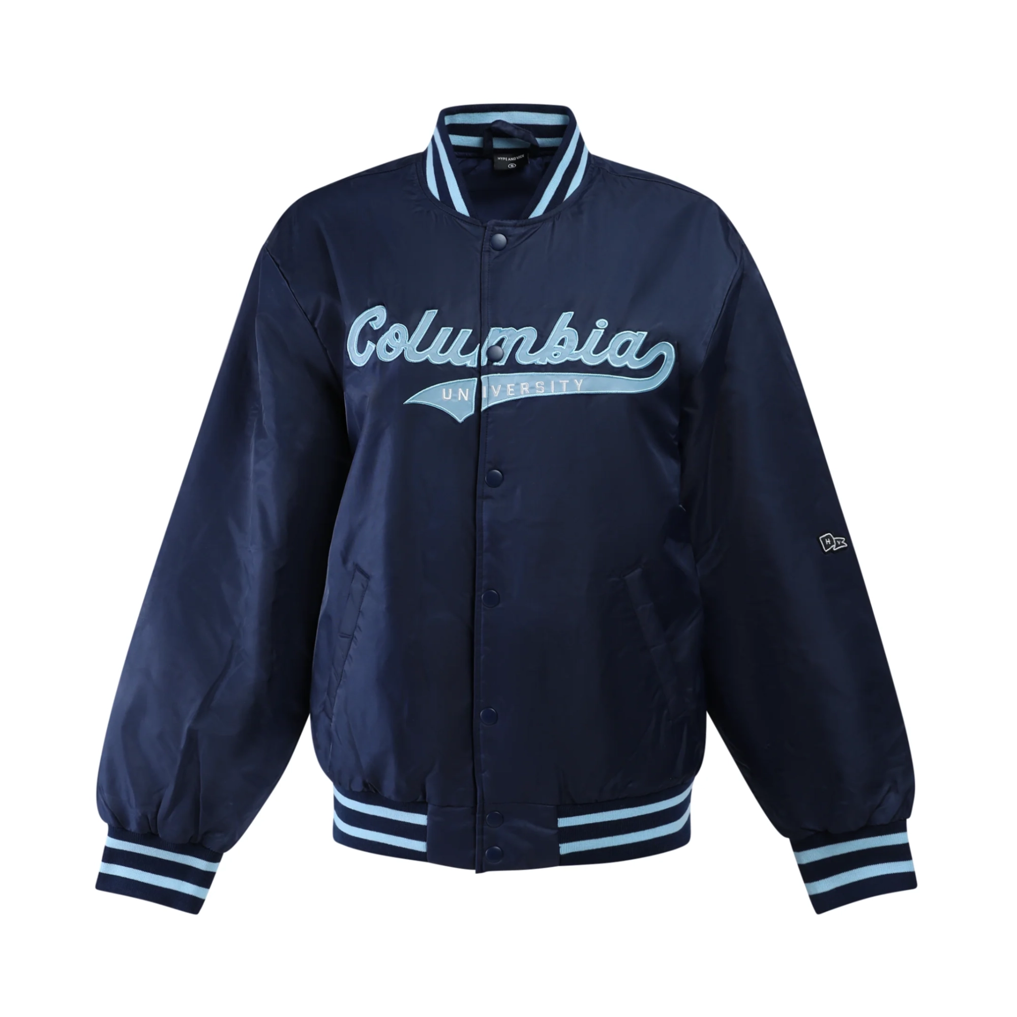 Men's Columbia Lions A-Game Satin Varsity Jacket - Image 4