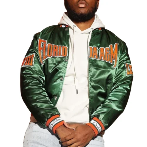 Men's Florida A&M Rattlers Campus Remix Satin Varsity Jacket