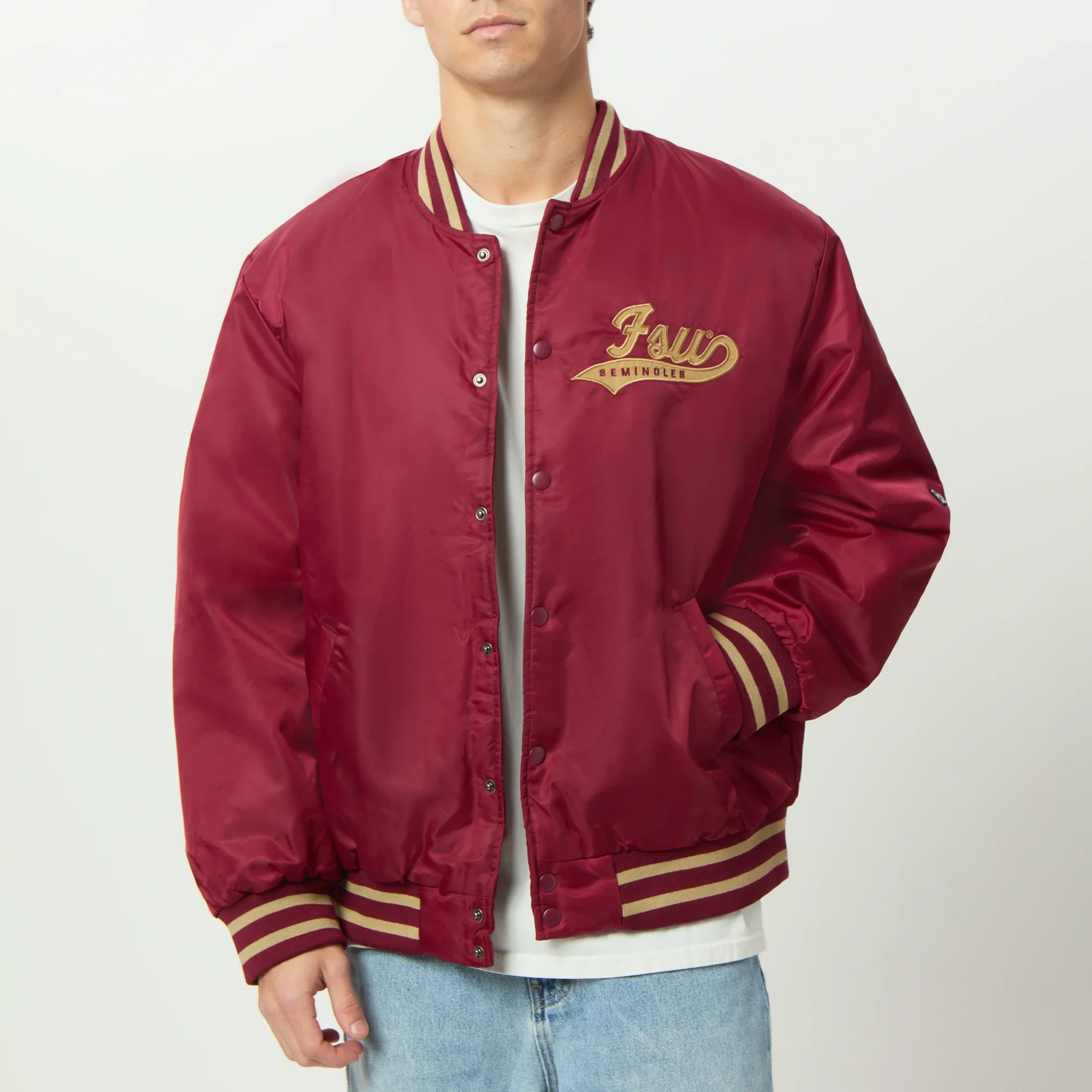 Men's Florida State Seminoles A-Game Satin Varsity Jacket