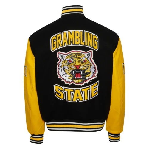 Alternative view of Men's Grambling State Tigers Campus Remix Wool & Leather Varsity Jacket