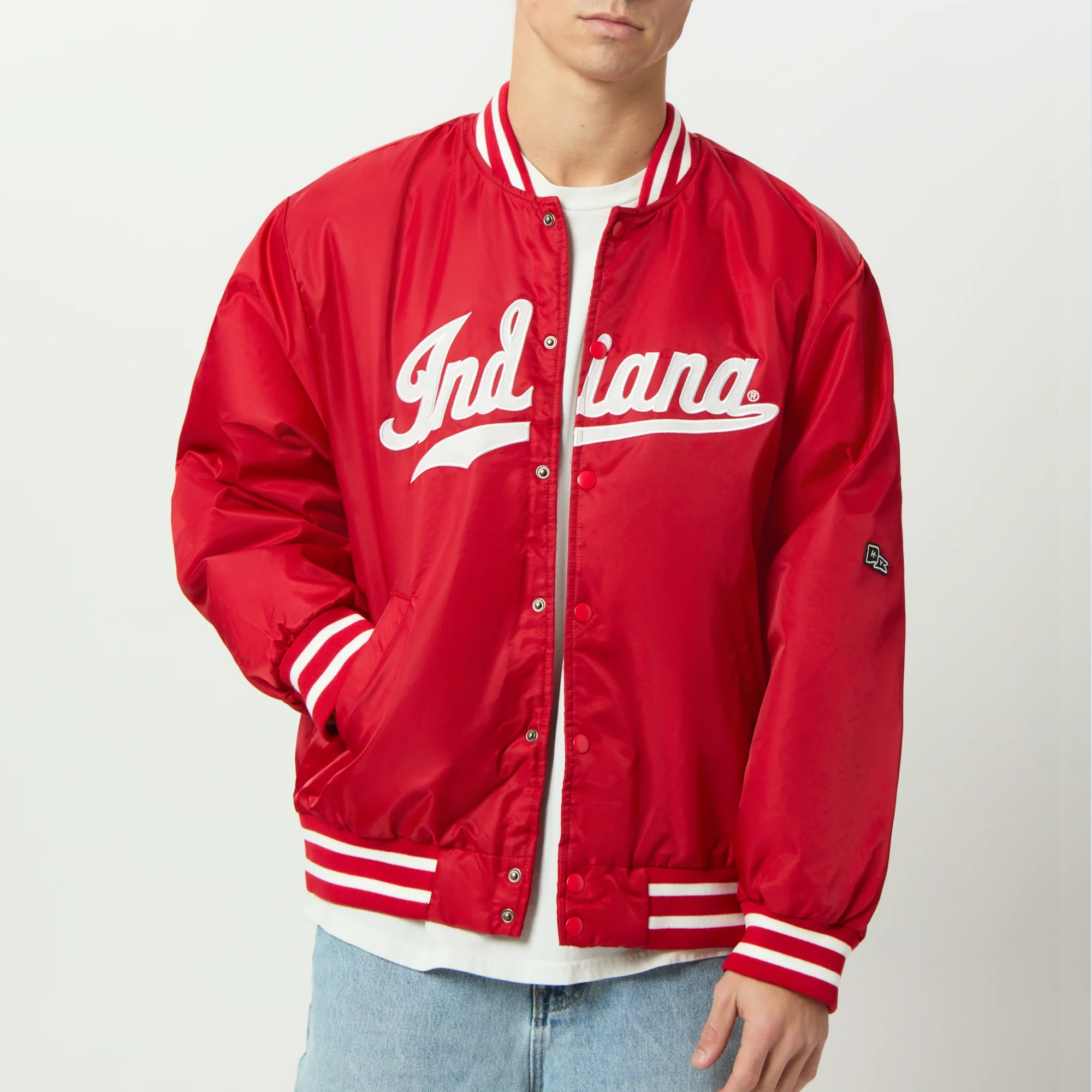 Men's Indiana Hoosiers A-Game Satin Varsity Jacket