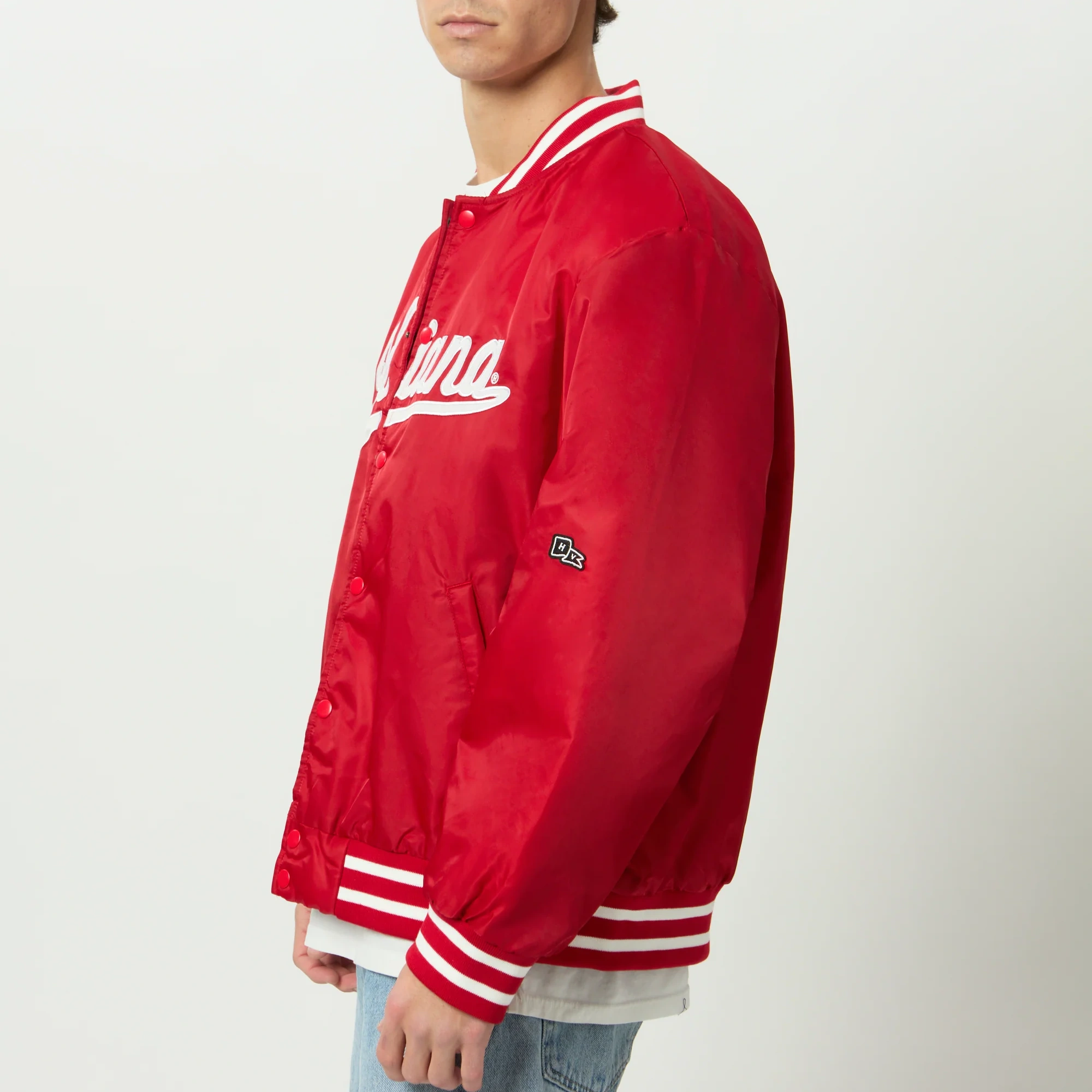 Men's Indiana Hoosiers A-Game Satin Varsity Jacket - Image 2