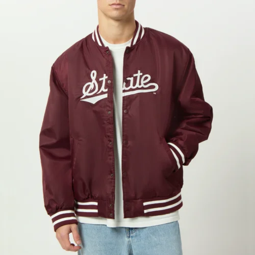 Men's Mississippi State Bulldogs A-Game Satin Varsity Jacket