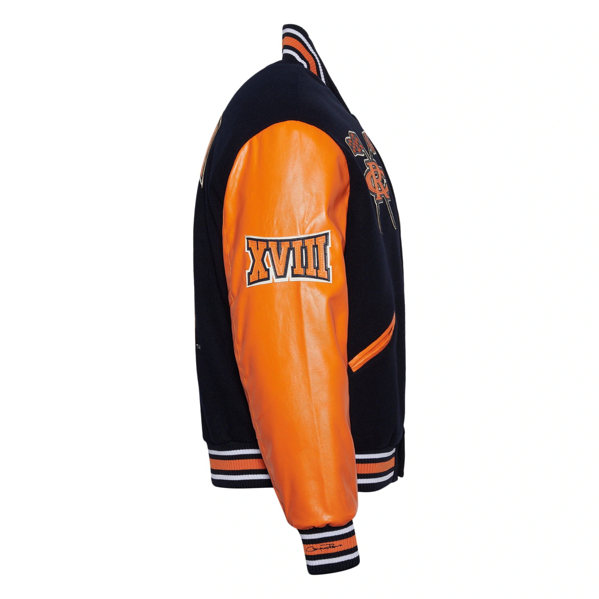 Men's Morgan State Bears Campus Remix Wool & Leather Varsity Jacket - Image 4