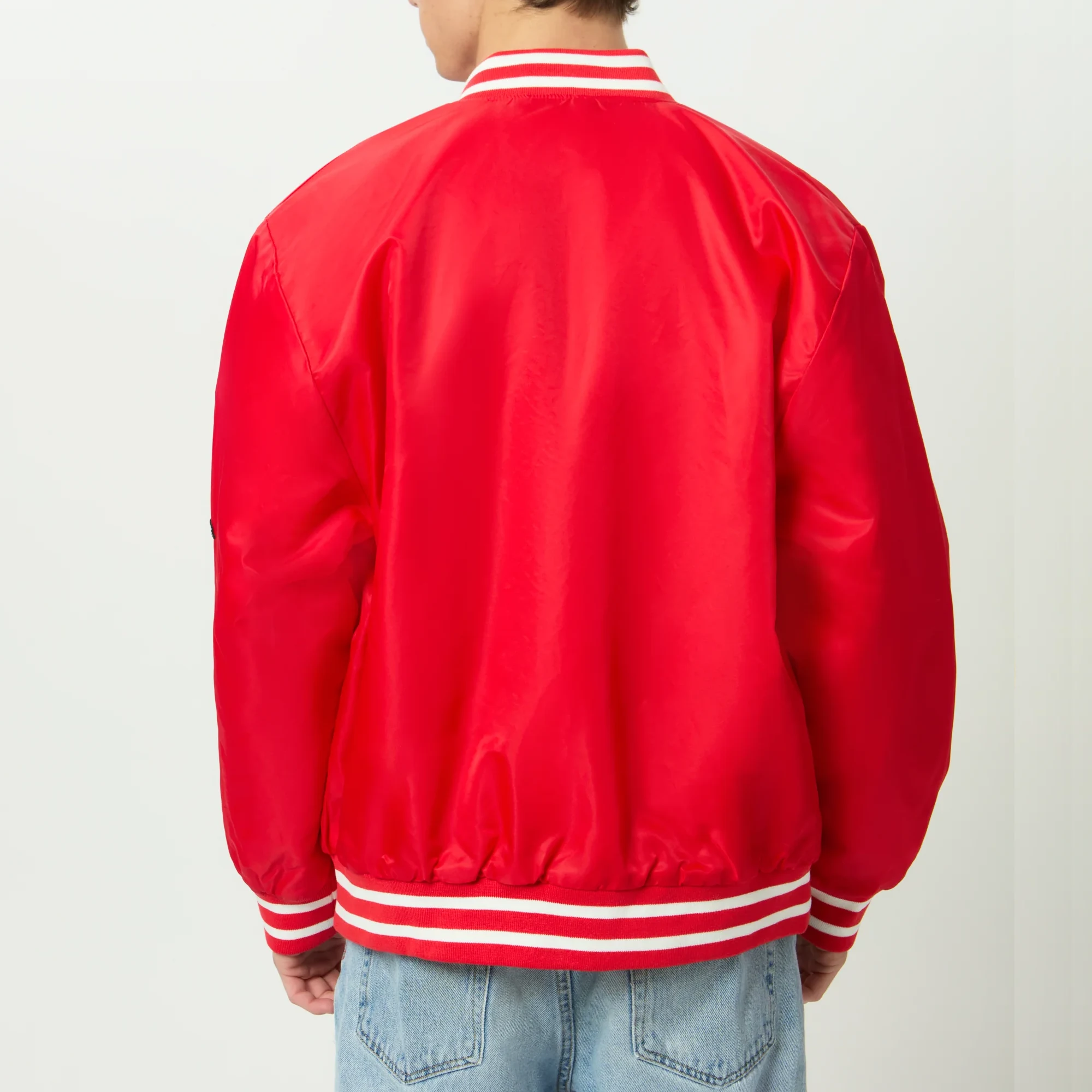 Men's Nebraska Cornhuskers A-Game Satin Varsity Jacket - Image 3