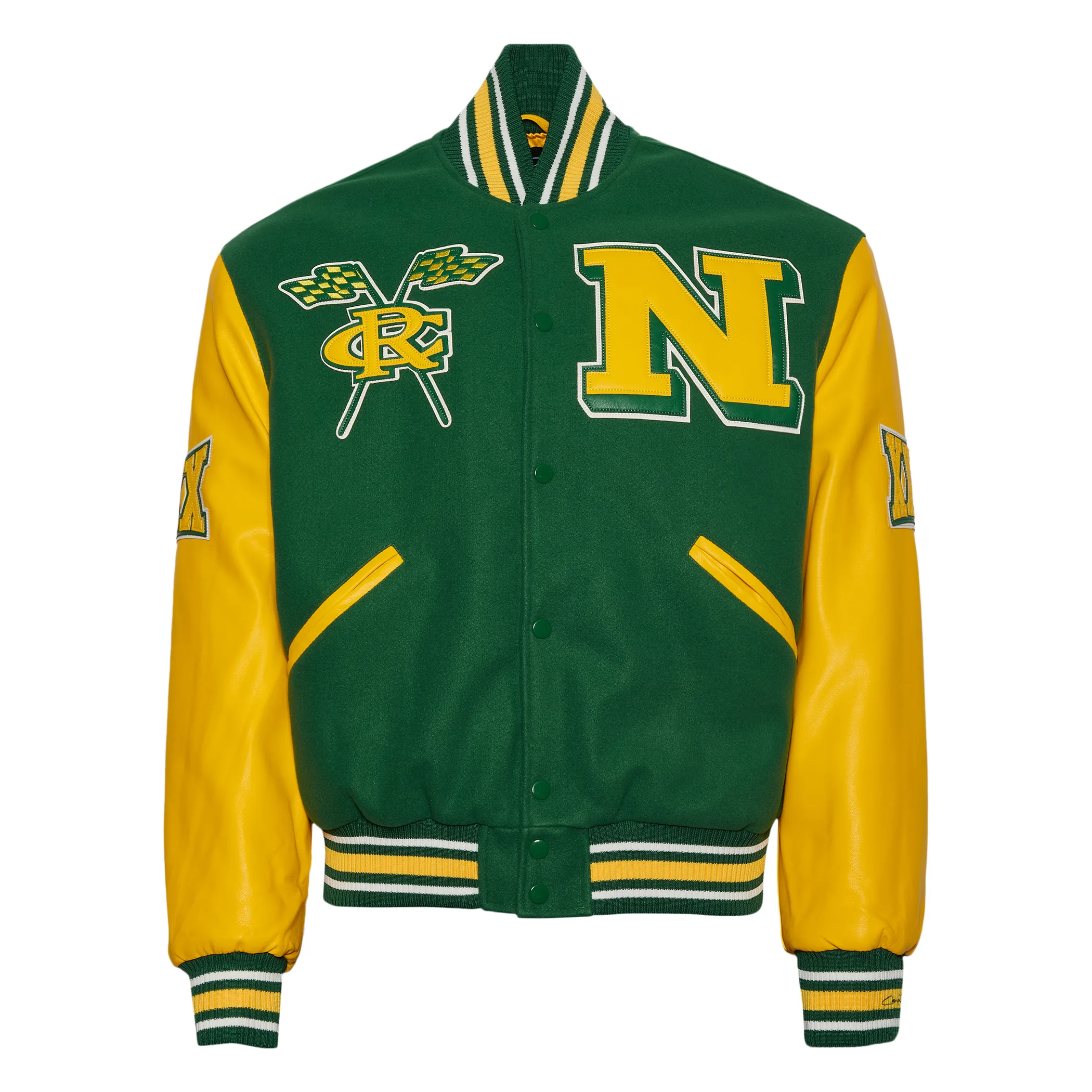 Men's Norfolk State Spartans Campus Remix Wool & Leather Varsity Jacket