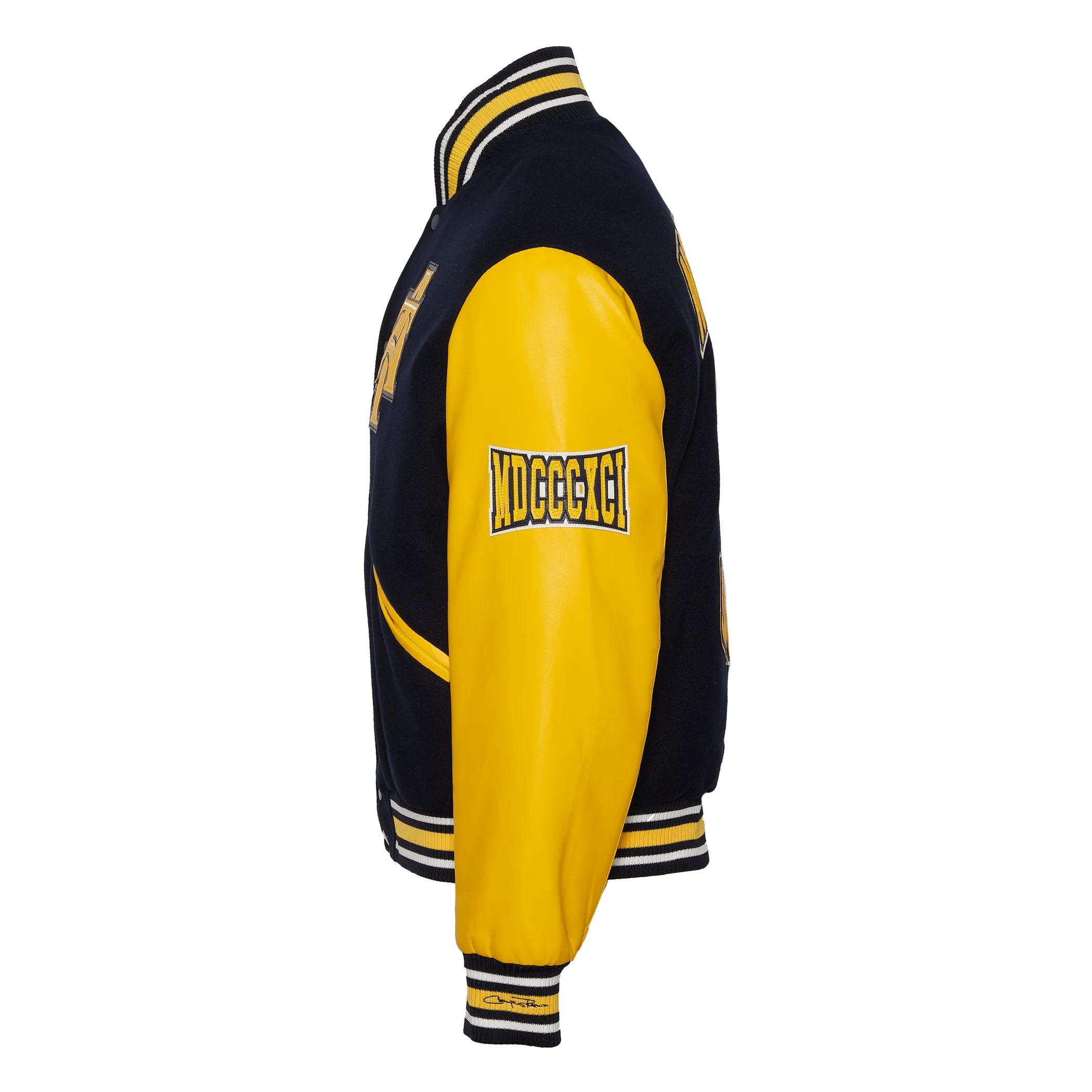 Men's North Carolina A&T Aggies Campus Remix Wool & Leather Varsity Jacket - Image 3