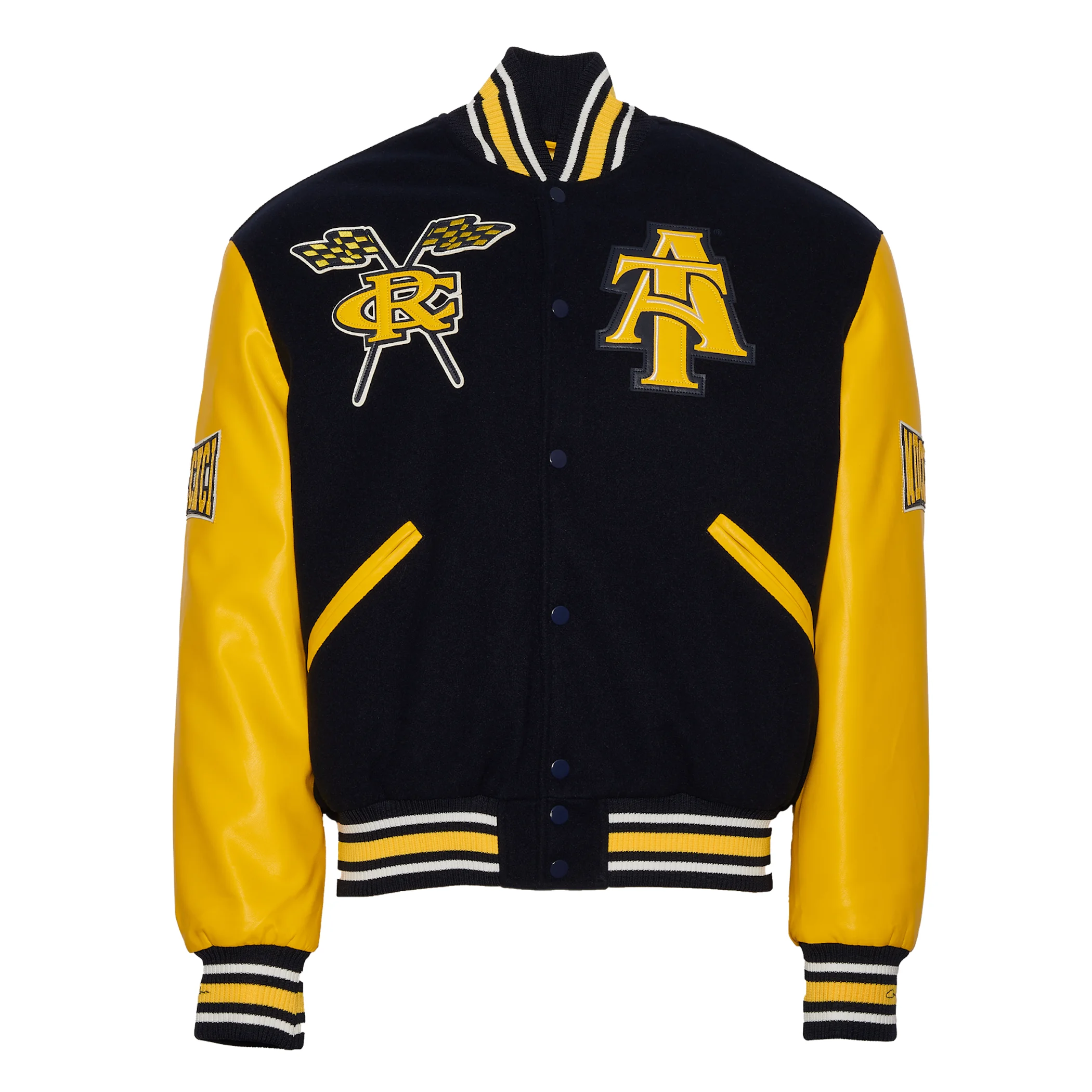 Men's North Carolina A&T Aggies Campus Remix Wool & Leather Varsity Jacket